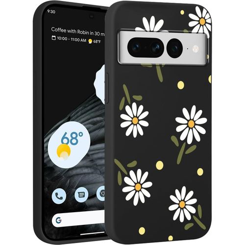 Coque Pour Xiaomi Redmi 14c 6,88"", Fleur Motif Aesthetic Étui Filles Femmes Dessin Case, Mince Silicone Souple Tpu Bumper Housse Antichoc Protection Cover Pour Redmi 14c, Noir[Hou994212]