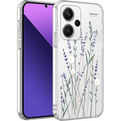 KAL-Coque Pour Xiaomi Redmi Note 13 Pro Plus 5G 6,67"", Fleur Aesthetic Motif Filles Femmes Dessin Transparente Étui, Mince Tpu Silicone Housse Antichoc Case Cover Pour Redmi Note 13 Pro Plus, 02