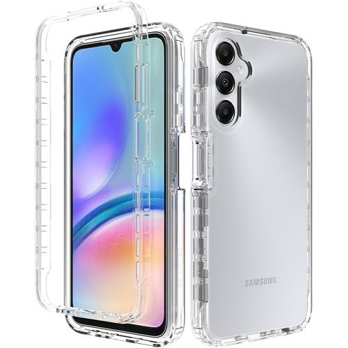 Kal-Coque Pour Samsung Galaxy A24 4g Antichoc Housse Avec Protège Écran, 360 Degrés Full Body Etui Solide Double Face Bumper Portable Transparent Housse,Cristal