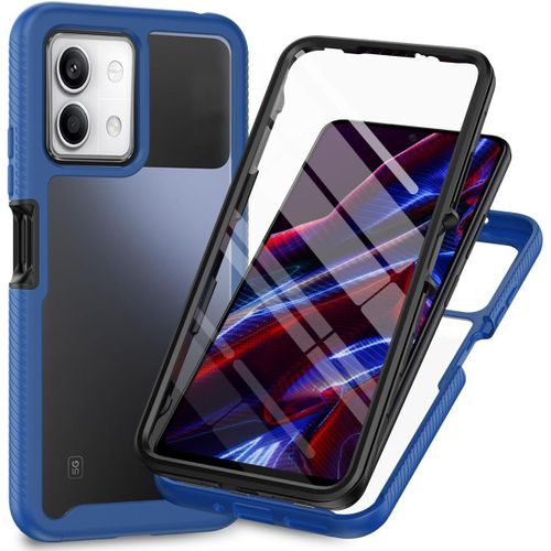 Kal-Coque Pour Xiaomi Redmi Note 13 5g Antichoc Housse Avec Protège Écran, 360 Degrés Full Body Etui Solide Double Face Bumper Portable Transparent Housse
