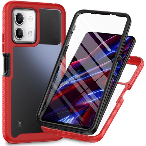 Kal-Coque Pour Xiaomi Redmi Note 13 5g Antichoc Housse Avec Protège Écran, 360 Degrés Full Body Etui Solide Double Face Bumper Portable Transparent Housse