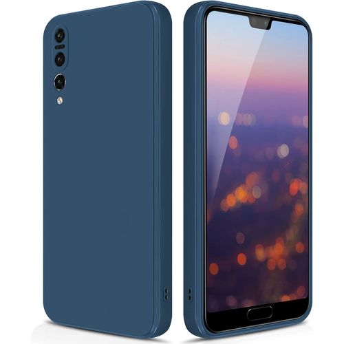 Kal-Coque Pour Huawei P20 Pro Case En Silicone, Etui De Protection Antichoc Etui Housse Silicone Ultra-Mince Avec Couche Intérieure En Fibre Et Protection Pour Caméra, Bleu