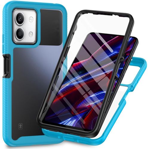 Kal-Coque Pour Xiaomi Redmi Note 13 5g Antichoc Housse Avec Protège Écran, 360 Degrés Full Body Etui Solide Double Face Bumper Portable Transparent Housse
