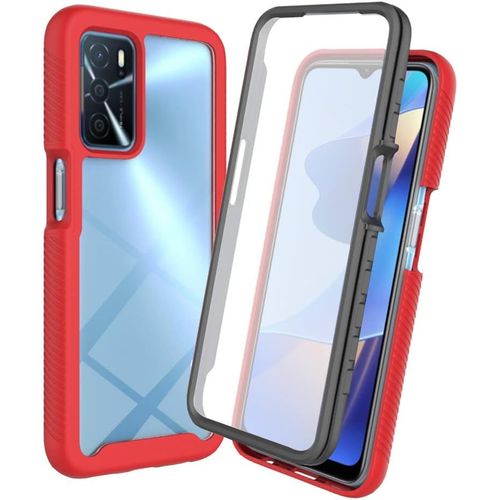 Kal-Coque Pour Oppo A16/A16s/A54s Antichoc Housse Avec Protège Écran, 360 Degrés Full Body Etui Solide Double Face Bumper Portable Transparent Housse