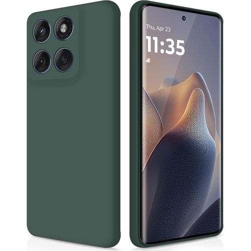 Coque Pour Motorola Edge 60 Fusion/Edge 60 Case En Silicone, Etui De Protection Antichoc Etui Housse Silicone Ultra-Mince Avec Couche Intérieure En Fibre Et Protection Pour Caméra, Vert