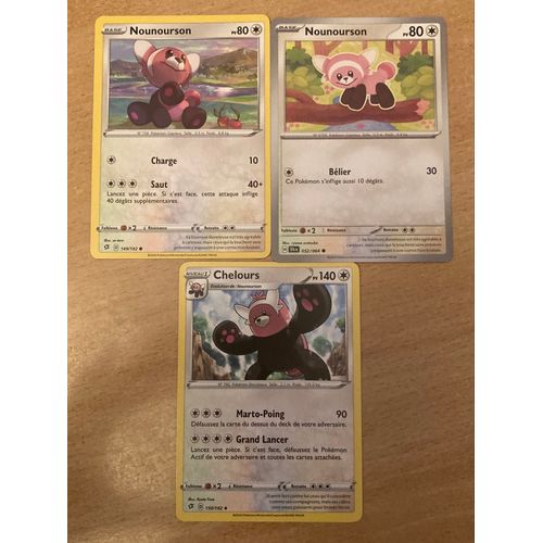 (3382) 2x Nounourson + Chelours (Pokemon) 