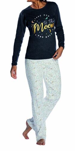 Pyjama Coton Melissa Brown Disco Reversible Gris