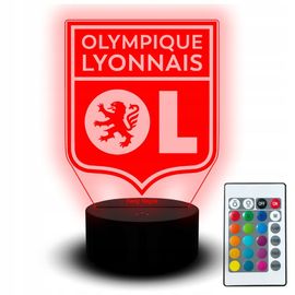 Veilleuse Led Olympique Lyonnais Ensemble Football Blason Enfant