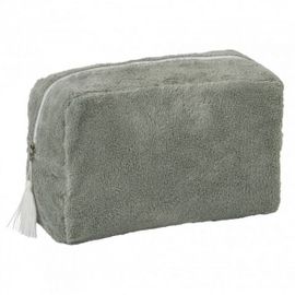 Trousse De Toilette En Bambou Imperméable Vert De Gris