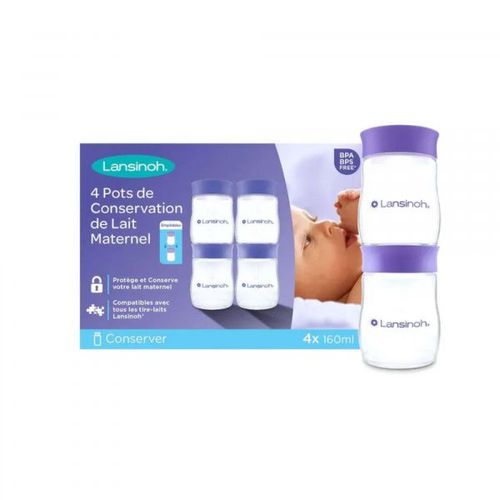 Pots De Conservation Lait Maternel 4x160ml