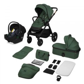 Poussette Trio Layla + Nacelle + Coque Green Forest