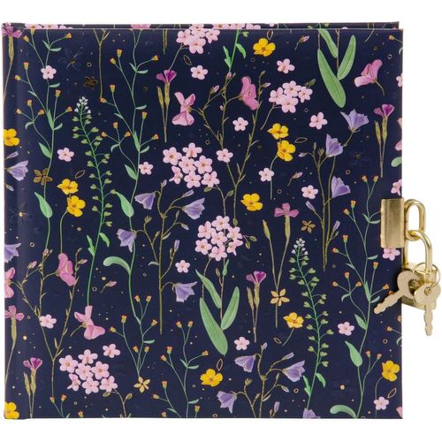 Goldbuch 44 154 Meadow Miracles Blue Journal Intime Avec Cadenas Et 2 Clés Motif Fleurs 16,5 X 16,5 X 1,5 Cm Journal 96 Pages Blanches Couverture Impression Artistique Livre Pour Notes En Bleu