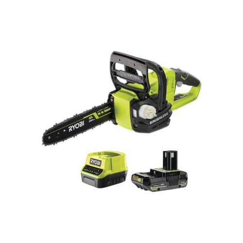 Pack RYOBI Tronçonneuse OCS1830 - 18V One+ Brushless - 1 Batterie 2.0Ah - 1 Chargeur rapide