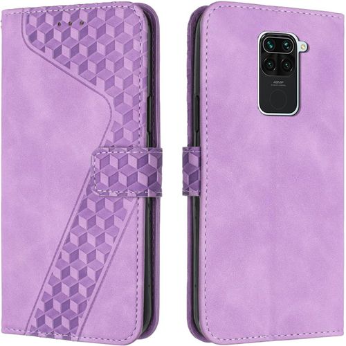 Kal-Coque Pour Xiaomi Redmi Note 9/Redmi 10x 4g, Etui Protection Housse Premium En Cuir Pu Portefeuille Étui Téléphone [Fermoir Magnétique] [Fentes Pour Cartes] Flip Case¿Pourpre