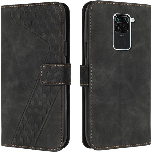 Kal-Coque Pour Xiaomi Redmi Note 9/Redmi 10x 4g, Etui Protection Housse Premium En Cuir Pu Portefeuille Étui Téléphone [Fermoir Magnétique] [Fentes Pour Cartes] Flip Case¿Noir