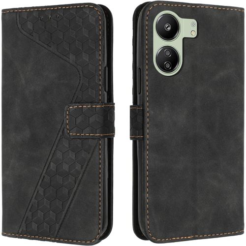 Kal-Coque Pour Xiaomi Redmi 13c, Etui Protection Housse Premium En Cuir Pu Portefeuille Étui Téléphone [Fermoir Magnétique] [Fentes Pour Cartes] Flip Case Pour Xiaomi Redmi 13c¿Noir