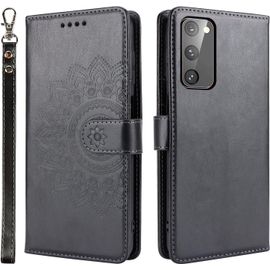Etui Coque Pour Samsung Galaxy S20 Fe Protection Housse En Premium Cuir Pu Pochette Rabat Clapet Case Porte Carte Magnétique Etui Portefeuille Pour Samsung S20 Fe - Noir
