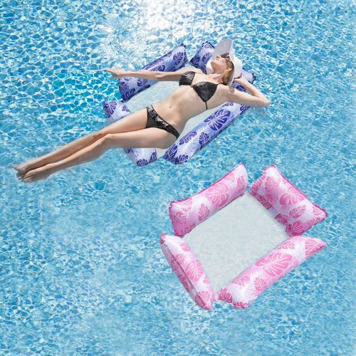 KALANKA-Piscine Fauteuil Gonflable, Fauteuil Inclinable Semi immergé Filet Matelas Gonflable, Fauteuil Gonflable Piscine, Matelas Piscine Gonflable, Matelas Filet Piscine, Adulte pour Plage, Bassins