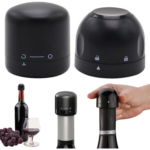Checarzhn--No1-2 Pièces Silicone Wine Bouchon Bouteille Vin, Knob Bouchon Champagne, Vacuum Wine Bouchon Champagne Garde Bulles, Suitable For Champagne, Red Wine, , Fêtes, Banquets, Bars