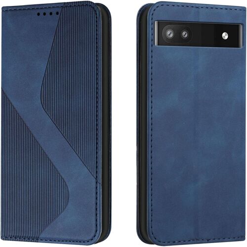 KAL-Coque Pour Google Pixel 7A, Etui Moto E22S Cuir, Housse En Cuir Google Pixel 7A, Cuir Portefeuille Housse Avec Magnétique Flip Étui À Rabat Case Etui Google Pixel 7A (Bleu)