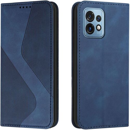KAL-Coque Pour Motorola Moto Edge Plus 2023, Housse En Cuir Moto Edge Plus 2023, Cuir Portefeuille Housse Avec Magnétique Flip Étui À Rabat Case Etui Motorola Moto Edge Plus 2023 (Bleu)