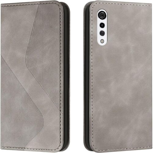 Coque Pour Lg Velvet 2 Pro, Etui Lg Velvet 2 Pro Cuir, Pu Cuir Portefeuille Housse Et Magnetique Flip Pochette Etui A Rabat Protection Case Avec Antichoc Tpu Housse (Gris)
