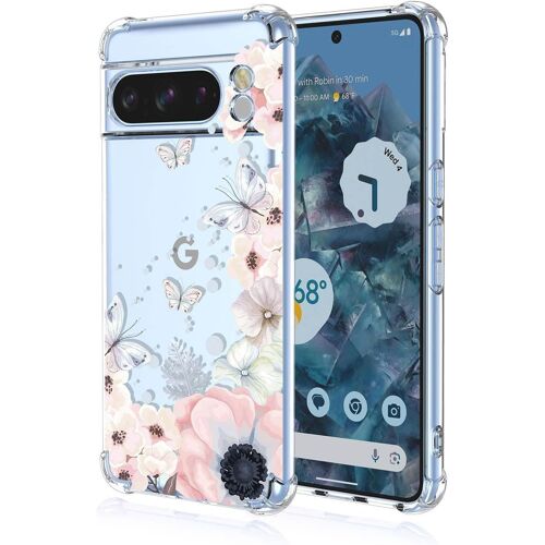 KAL-Transparent Coque Pour Google Pixel 8 Pro, Très Mince Antichoc Premium Silicone Tpu Housse, Souple Soyeux Étui Avec Élégant Simple Motif, A48
