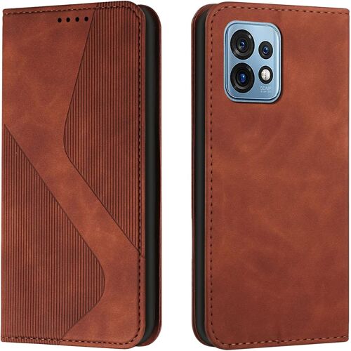 KAL-Coque Pour Motorola Moto Edge Plus 2023, Housse En Cuir Moto Edge Plus 2023, Cuir Portefeuille Housse Avec Magnétique Flip Étui À Rabat Case Etui Motorola Moto Edge Plus 2023 (Marron)
