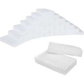CHECARZHN--NO1-Starvast Eponges Magiques, 50 Pcs Eponge En Melamine De Nettoyage - Gomme Magique Pour Salle De Bain,Piscine,Cuisine,Sol,Mur - Blanc - 10X6X2Cm