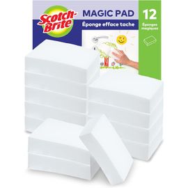 CHECARZHN--NO1-ponge Magique En Melamine De Nettoyage, 12 Par Lot - Gomme Magique Pour ¿¿liminer Les Taches Et Les Salet¿¿s Tenaces Sans Produits Chimiques, Blanc - Efface Tache