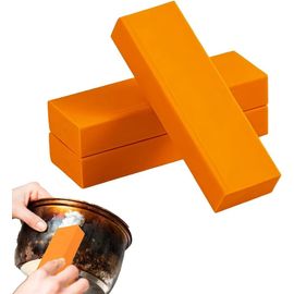 CHECARZHN--NO1-3Pcs Gommes Magiques,Kit Pour Effacer Les Rayures En Acier Inoxydable,Pour Enlever La Rouille Pour Nettoyer Et ¿¿liminer Les Taches D'Eau Et La Rouille Sur Les Appareils Et Les Ustensil