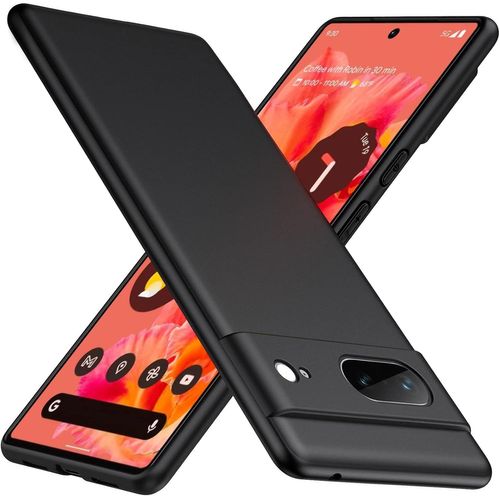 CAUC-Coque pour Google Pixel 7, Etui Souple Flexible en Premium TPU, Antichoc, Anti-dérapante pour Google Pixel 7-Noir