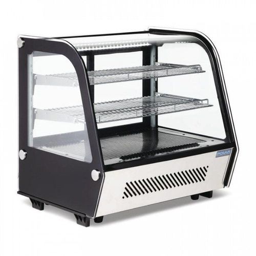Vitrine 120 Litres de comptoir ventilée positive, 3 niveaux, noire, 160 W, 220 V - MONO