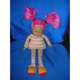 Poupée De Chiffon Corolle 95-11-J12e Cheveux Rose 40 Cm.