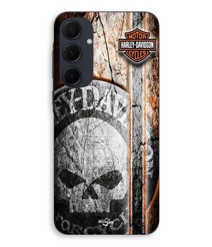 Coque Pour Samsung Galaxy A55 Harley Davidson Tête De Mort Vintage Maniacase