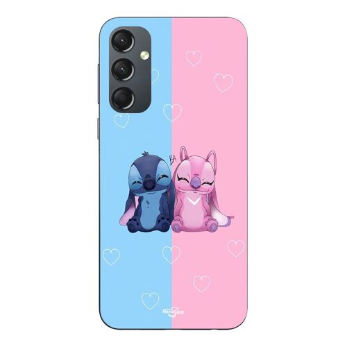 Coque Pour Samsung Galaxy A54 Stitch Angel Mignon Bleu Rose Maniacase