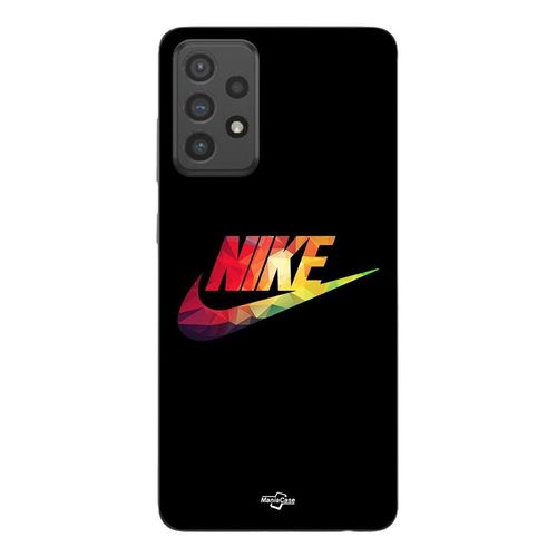 Coque Pour Samsung Galaxy A33 5g Nike logo coloré front noir Maniacase