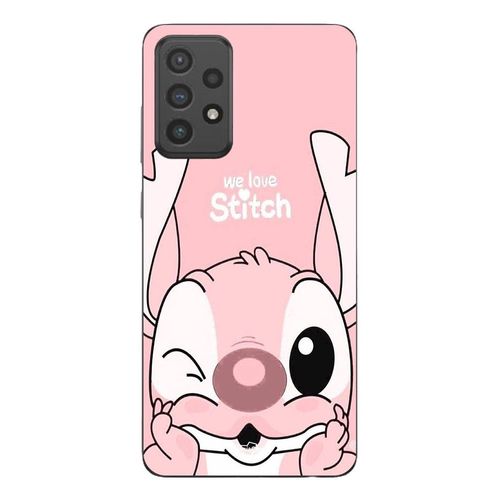 Coque Pour Samsung Galaxy A33 5g Stitch Angel mignon fond rose Maniacase
