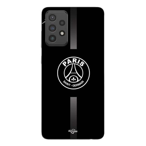 Coque Pour Samsung Galaxy A33 5g PSG logo jordan gris fond noir Maniacase