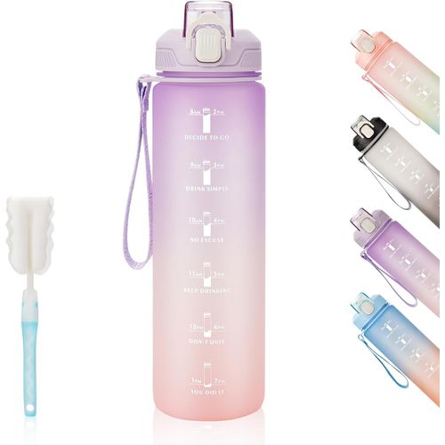 Asfasfq-Yc Kitchen Gourde Sport 1l -Bouteille D'eau, Étanche Et Sans Bpa Bouteille D'eau De Sport Pour Le Fitness, La Gym Et Les Sports De Plein Air