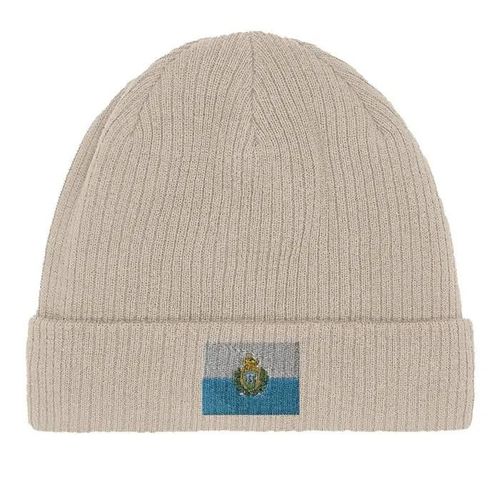 Bonnet Drapeau Saint-Marin En Beige