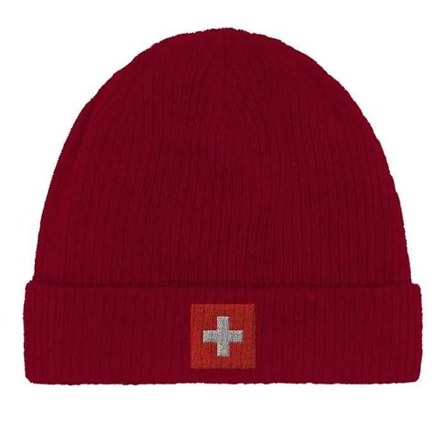 Bonnet Drapeau Et Armoiries De La Suisse En Rouge