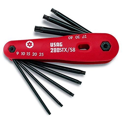 USAG-280 STX/S8-Jeu de Huit Clés Mâles Torx Tamper Resistant Sur Monture-U02800195