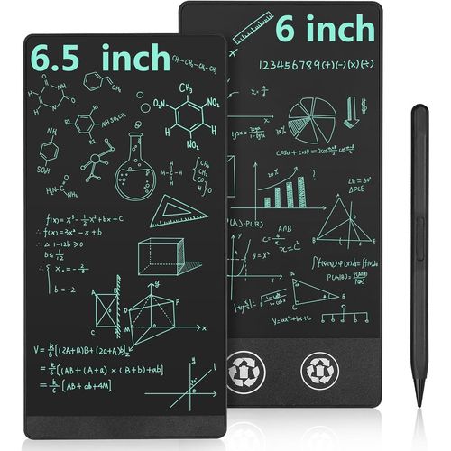 Double-écran Tablette D'écriture LCD pour Adultes 6,5 pouces + 6,0 pouces, Lignes D'écriture HD de 0,5 mm,Tableau Numérique pour Bureau, Mémo, Agenda