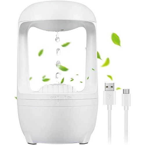 lbgwp60-Humidificateur Froid À Ultrasons - Brume Avec Refoulement De Pulvérisation Anti-Gravité + Design D'Éclairage Unique, Mini Humidificateur 4 Heures D'Arrêt, L'Adaptateur Doit Prendre En Charge