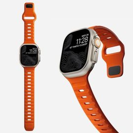 Convient Pour Le Bracelet Iwatch En Silicone Se Apple Watch, Le Bracelet Apple Watch Ultra 9 Génération 876/54 Ocean-¿Orange Vif¿Nouveau Bracelet Officiel En Silicone - 42 Mm/44 Mm/45 Mm/49 Mm