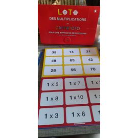 Loto Des Multiplications À Partir De 7 Ans 36 Imprimées Recto Verso Pour Une Approche Des Divisions Jeux De Cartes Indispensable