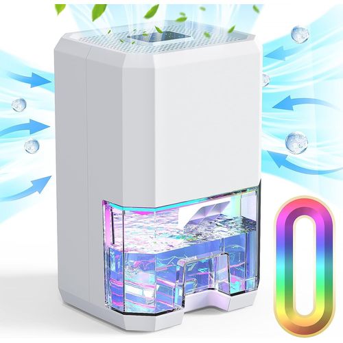 lbgwp60-Appareil Déshumidificateur,Déshumidificateur D'Air 1200Ml,360°Déshumidificateur Electrique Silencieux,Déshumidificateur Anti Portable Compact Déshumidificateur Pour La Maison Chambre Bain Rv