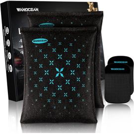 Deshumidificateur Voiture,2 * 380g Deshumidificateur d air Voiture de ,Silice Gel anti Déshumidificateur,Tapis Antidérapant,anti Humidité dans Stockage,Coffres-forts,Vitres.[O99]