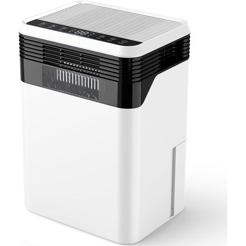 GUES-Deshumidificateur D Air, 3000Ml, Technologie À 4 Semi-Conducteurs, Affichage De L¿Humidité En Temps Réel, Mode Veille, Dégivrage Automatique, Minuterie, 33Db Déshumidificateur Pour Maison